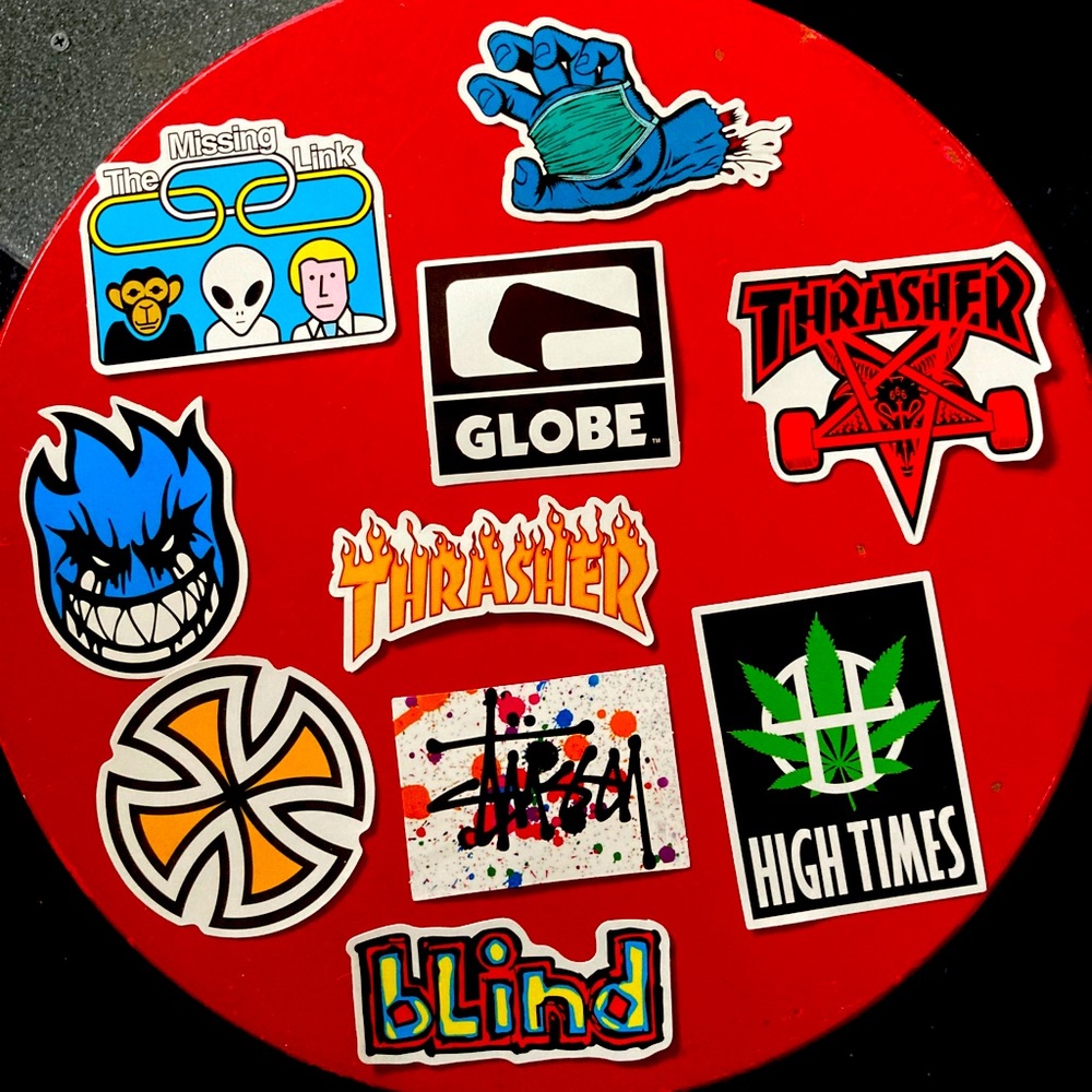 Skateboarding sticker pack